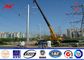 16sides 8m 5KN Steel Utility Pole for overhead transmission line power with anchor bolt Tedarikçi