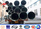 Round 15M Galvanized Steel Electric Power Poles 3.5mm for Power Transmission Tedarikçi