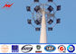 Powder Coating Flanged 20m High Mast Poles , Plaza / Garden Lighting Pole Tedarikçi