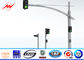 Custom 4.5m Height Galvanized Traffic Light Signs With Single Bracket Tedarikçi