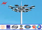 Airport 45M Powder Coatin High Mast Pole 6 Lights For Seaport Lighting Tedarikçi
