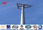 55m ISO Standard Monopole Telecom Tower With Cable Accessories Tedarikçi