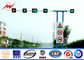Solar Steel Transmission Poles Warning Light EMK USU96 For Road Safety Tedarikçi