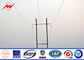 Round Galnvanized Bitumen 11m Electrical Power Poles For Transmission Line Tedarikçi