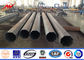 Conical 5mm Steel Transmission Poles 17m Height Three Sections 510kg Load Bitumen Tedarikçi