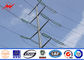 33kv Galvanized Steel Transmission Poles For Power Distribution 5 - 15m Height Tedarikçi
