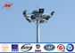 highway / Football Stadium High Mast Light Pole 30m Height 12mm Thickness Tedarikçi
