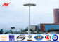 40M Gr65 Steel Tubular Pole / High Mast Light Pole Square Light Bracket For Football Stadium Tedarikçi