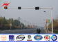 7M Traffic Light Pole Gr65 4m / 6m Galvanized Road Light Poles With 9M Bracket Tedarikçi