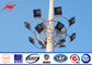 Yuvarlak Fener Taşıma ile 40M 60 nos LED Işıkları Galvanizli Yüksek Direk Stadyum Işık Kulesi Tedarikçi