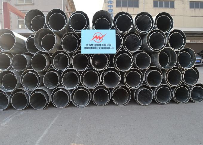 Conical 12.20m Pipes Steel Utility Pole For Electrical Transmission Power Line 2