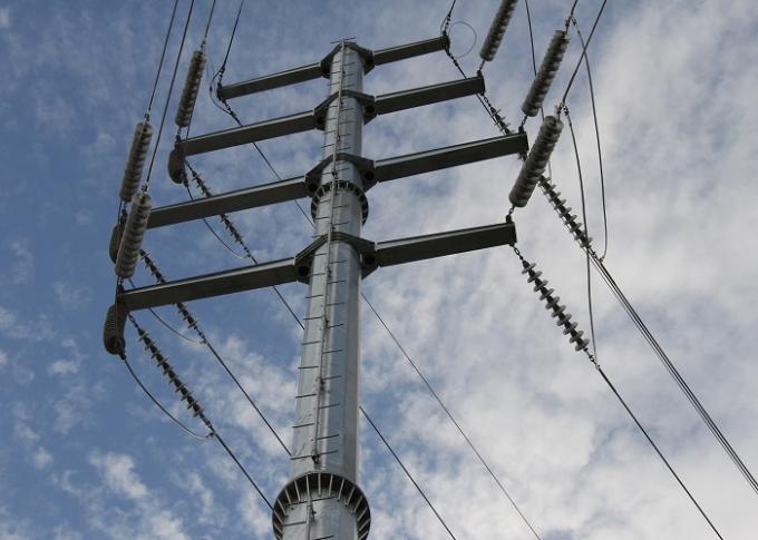 110 Kv Kablolar İçin 18m 20m 25m Galvanizli Güç İletim Direkleri Güç Kaplaması 1