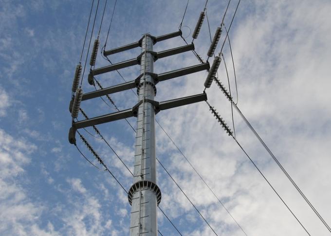 110 Kv Kablolar İçin 18m 20m 25m Galvanizli Güç İletim Direkleri Güç Kaplaması 2