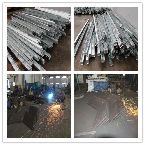 110KV Hot Dip Galvanized Conical Electric Steel Pole for Power Transmission Line 0