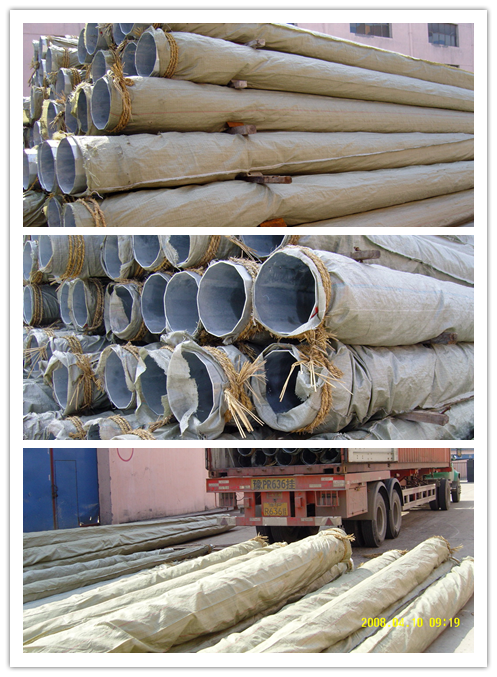 16M 500 Dan Galvanized Steel Pole For Power Distribution Line 50 Years Life Time 0