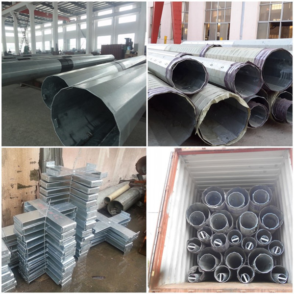 12m 850Dan 1.0 Safety Factor Steel Power Pole Metal Taper Joints  Shape in Philippines 0