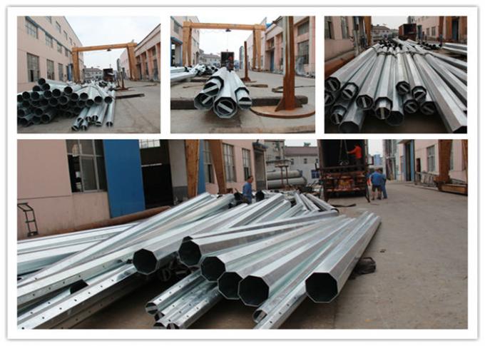 Steel Tubular Electrical Power Pole For Transmission Line Project 0