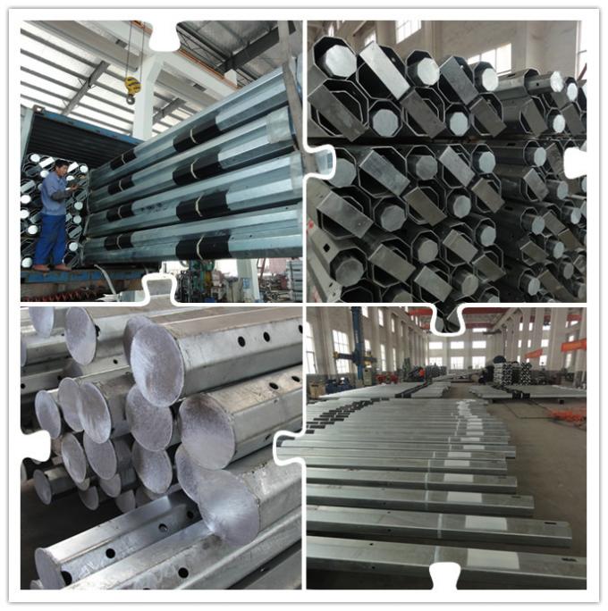 NEA 25FT çelik direkler 30FT 35FT 40FT 45FT Filipinler İnşaat Projesi için 0