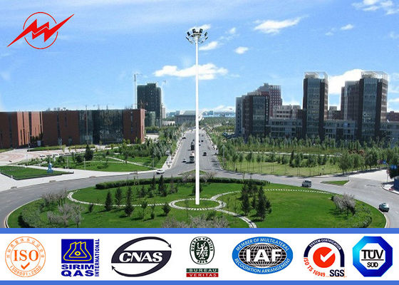 Çin Solar power energy High Mast Pole with fittings and lift system for seaport lighting Tedarikçi