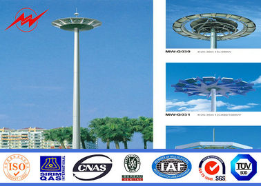 Çin Polygonal HDG 50M High Mast Pole with Winch for Park Lighting Tedarikçi
