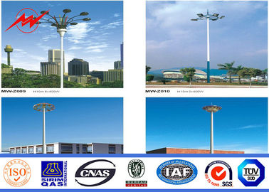 Çin Round Painting 60M High Mast Pole with Lifting System for Plaza Lighting Tedarikçi