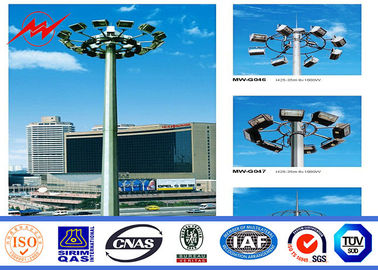 Çin High strength Anti-corrosion Coating High Mast Pole with 400w HPS lights Tedarikçi