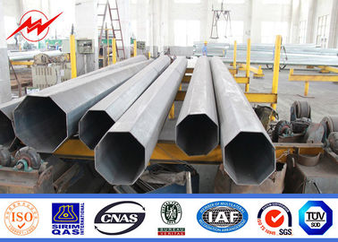 Çin 10m HDG Tapered Galvanised Steel Pole for 11kv Power Transmission / Square Tedarikçi