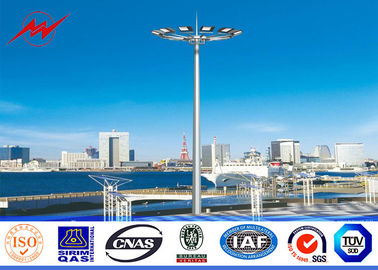 Çin Galvanized 30M High Mast Pole with winch for Parking Lot Lighting Tedarikçi