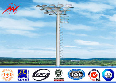 Çin Outdoor 25M Galvanzied High Mast Pole with 6 lights for airport lighting Tedarikçi