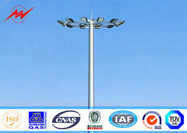 Çin Differernt sections 22M Round High Mast Pole with operation platform ladder protection Tedarikçi