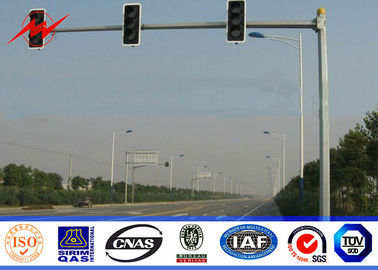 Çin 3m Expressway Traffic Light Pole , 1500mm Double Bracket Overpass Metal Light Poles Tedarikçi