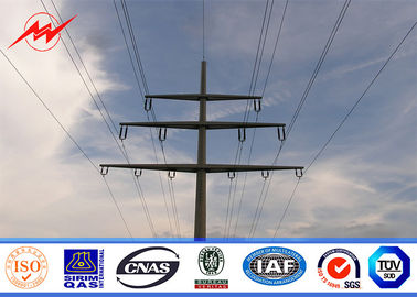Çin Tapered Two Section Steel Electrical Utility Poles ASTM A123 Galvanization Standard Tedarikçi