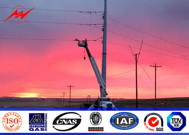 Çin Power Transmission Distribution Galvanized Steel Pole AWS D1.1 27M 20 KN Load Tedarikçi