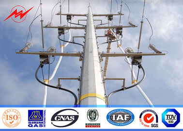 Çin 11M 1.8 Safety Factor Steel Utility Poles For Power Transmission Line Project Tedarikçi