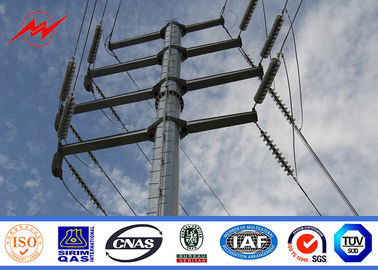 Çin 9m - 3KN Galvanized Utility Power Poles For Outside Electrical Distribution Line Tedarikçi