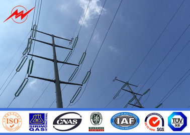 Çin 43m Round Tapered Electrical Power Pole For Overhead Line custom color Tedarikçi