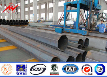Çin Metal tubular Hot dip Galvanized Steel Pole taper or polygonal Shape Tedarikçi