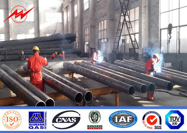 Çin İletim kulesi için ISO Belgesi Galvanizli elektrik güç çelik direk Tedarikçi