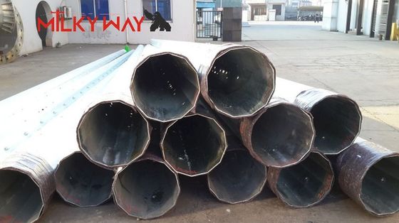 Kalite  33KV Tubular Octagonal Steel Power Pole with 500 Kg Design Load and Wind Speed 160km/h Earthquake Resistant fabrika