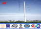 Electricity pole steel electric power poles Steel Utility Pole with cross arms Tedarikçi
