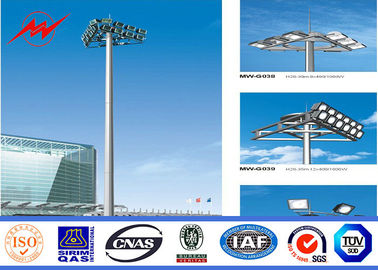 Polygonal HDG 50M High Mast Pole with Winch for Park Lighting Tedarikçi