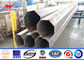 40ft 3KN 4mm Thickness Metal Utility Poles Q345 Material Galvanized Steel Pole Tedarikçi
