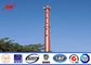 Steel 100ft Mono Pole Mobile Cell Phone Tower / Tapered / Flanged Steel Poles Tedarikçi
