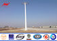 Conical galvanized 25M High Mast Pole with round lantern panel for sport center Tedarikçi