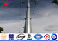 OEM 8-15m NEA Steel Utility Power Poles , Galvanised Steel Pole With Insulator Tedarikçi