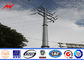 OEM 8-15m NEA Steel Utility Power Poles , Galvanised Steel Pole With Insulator Tedarikçi