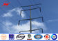 10 KV - 220 KV Polygonal Shape Electrical Power Poles With Cross Arm ISO 9001 Tedarikçi