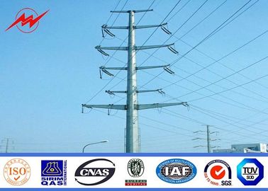 15m Elektrik Gücü direği özelleştirilebilir taban plaka monte edilmiş çelik aktarım Tedarikçi