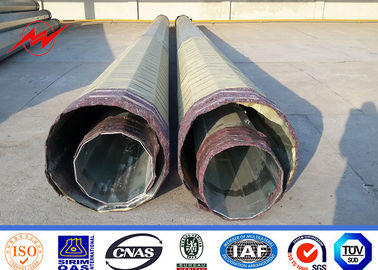 Hot Dip Galvanized 40ft Metal Utility Poles Octagonal Shape Yield Strength 50ksi Tedarikçi