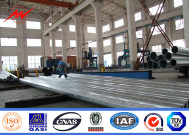 Hot Dip Galvanized 40ft Metal Utility Poles Octagonal Shape Yield Strength 50ksi Tedarikçi